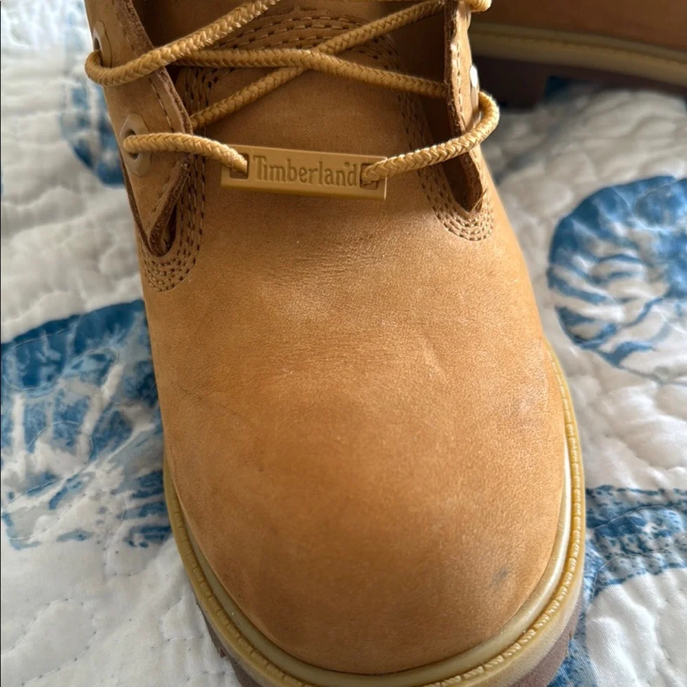 Timberland Tan Leather Boots 🥾 5.5 SZ UNIEX - Picture 7 of 10